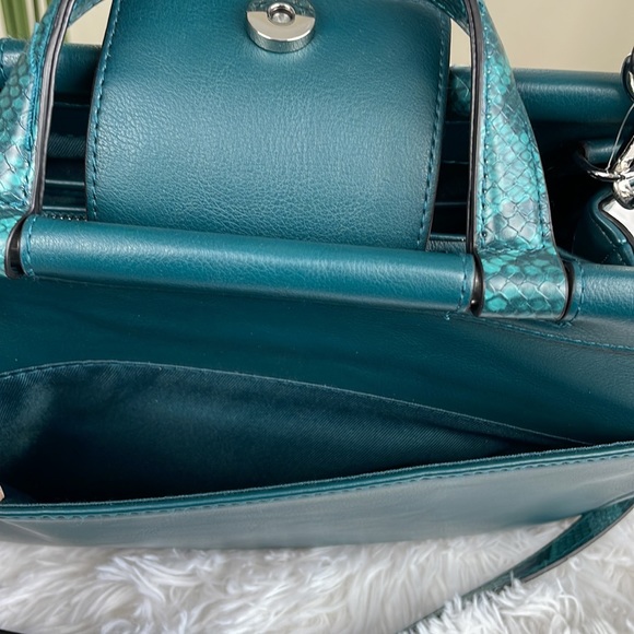 ALFANI ~ Dowel Satchel ~ Petrol Snake ~ NWT! - Picture 10 of 11